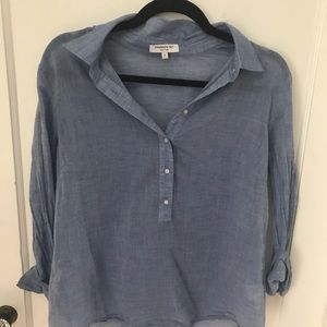 Emerson Fry denim popover blouse